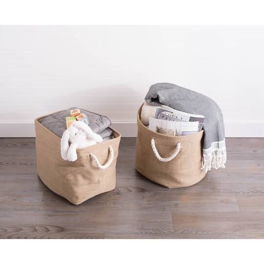 DII® Large Round Variegated Polyester Bin